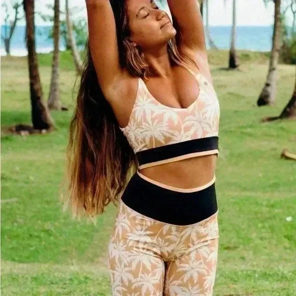 Rip Curl MIRAGE SURF PALM TWO WAY CROP Tank Bikini - XS S L ** New With Tag ** - Picture 5 of 16